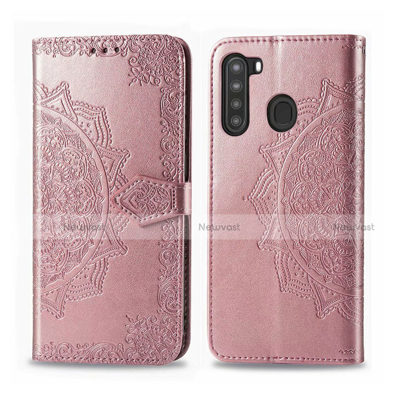 Leather Case Stands Flip Cover L02 Holder for Samsung Galaxy A21