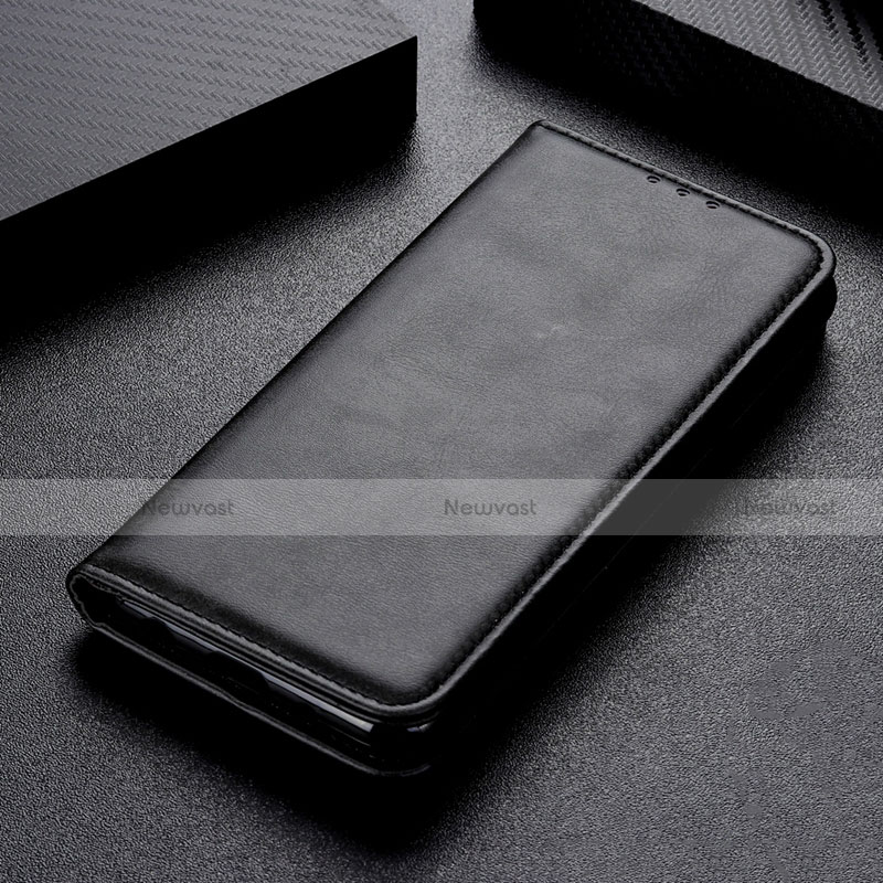 Leather Case Stands Flip Cover L02 Holder for Samsung Galaxy A31 Black