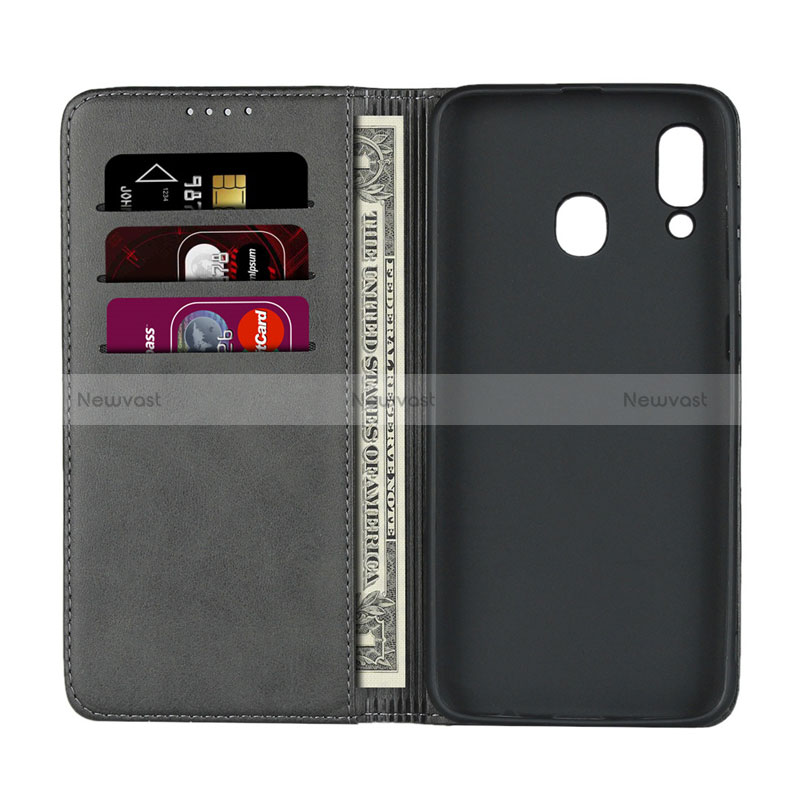 Leather Case Stands Flip Cover L02 Holder for Samsung Galaxy M10S