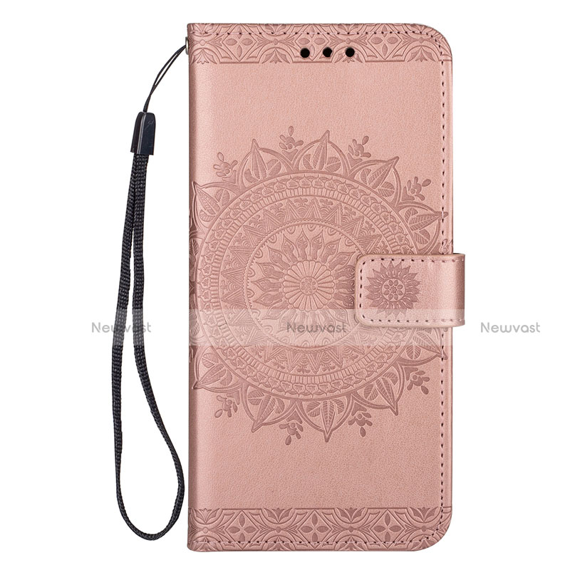 Leather Case Stands Flip Cover L02 Holder for Samsung Galaxy S20 5G Rose Gold
