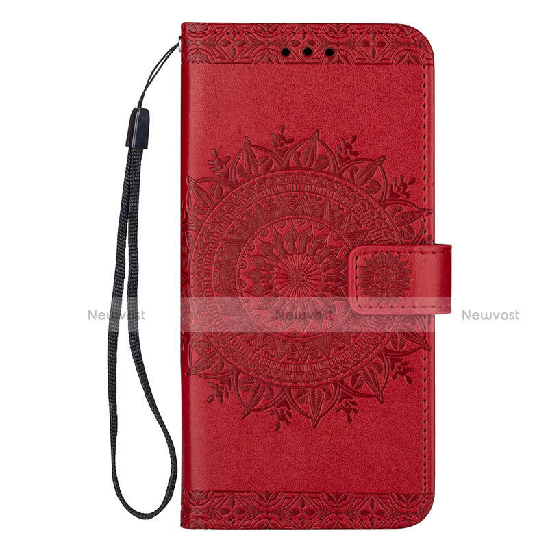 Leather Case Stands Flip Cover L02 Holder for Samsung Galaxy S20 Red