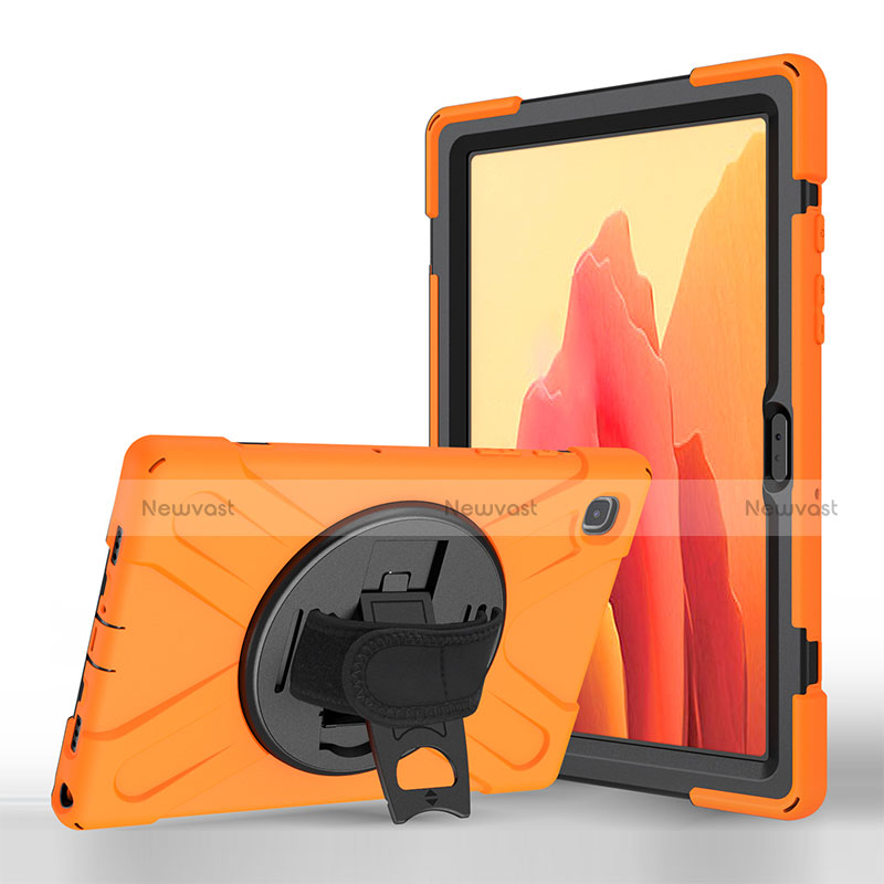 Leather Case Stands Flip Cover L02 Holder for Samsung Galaxy Tab A7 4G 10.4 SM-T505 Orange