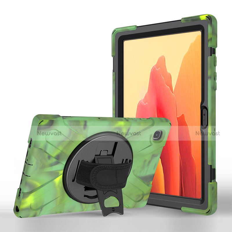 Leather Case Stands Flip Cover L02 Holder for Samsung Galaxy Tab A7 Wi-Fi 10.4 SM-T500 Green