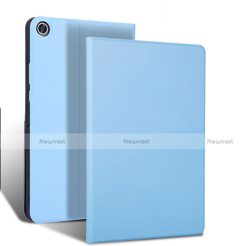 Leather Case Stands Flip Cover L02 Holder for Samsung Galaxy Tab S5e 4G 10.5 SM-T725 Blue