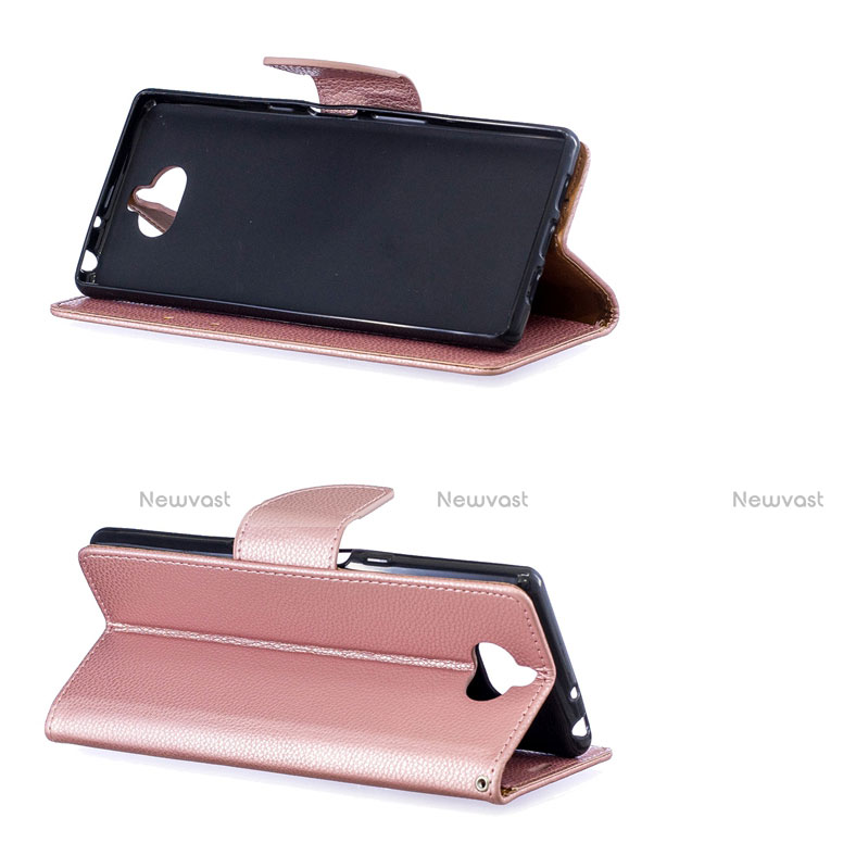 Leather Case Stands Flip Cover L02 Holder for Sony Xperia 10 Plus