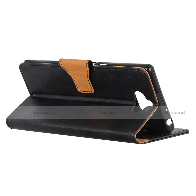Leather Case Stands Flip Cover L02 Holder for Sony Xperia 8 Lite