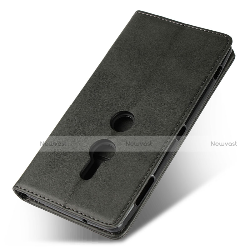 Leather Case Stands Flip Cover L02 Holder for Sony Xperia XZ2