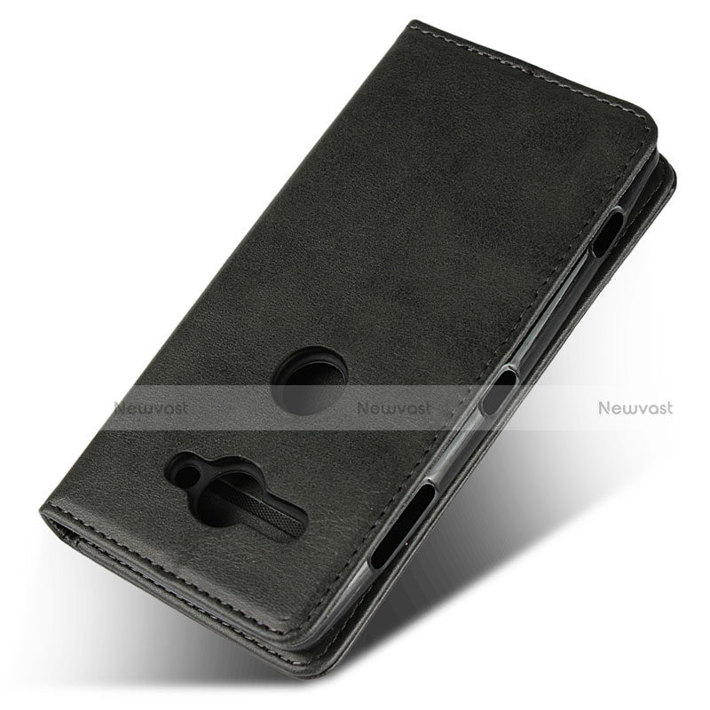 Leather Case Stands Flip Cover L02 Holder for Sony Xperia XZ2 Compact