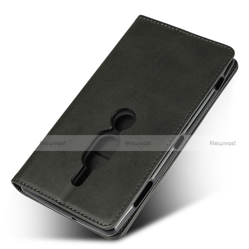 Leather Case Stands Flip Cover L02 Holder for Sony Xperia XZ2 Premium