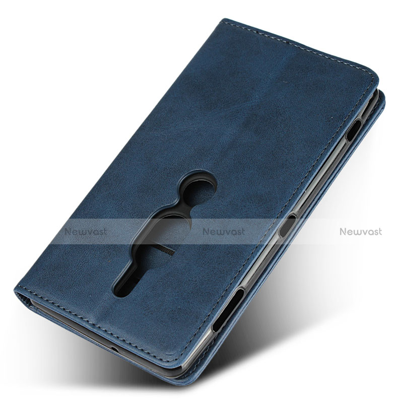 Leather Case Stands Flip Cover L02 Holder for Sony Xperia XZ2 Premium