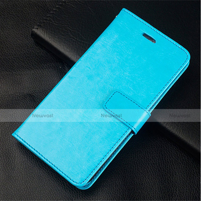 Leather Case Stands Flip Cover L02 Holder for Xiaomi Mi 10 Pro Cyan