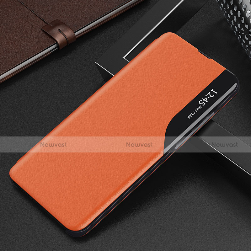 Leather Case Stands Flip Cover L02 Holder for Xiaomi Mi 12 5G Orange