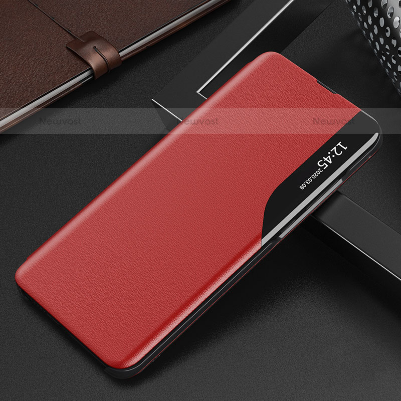 Leather Case Stands Flip Cover L02 Holder for Xiaomi Mi 12 Pro 5G Red