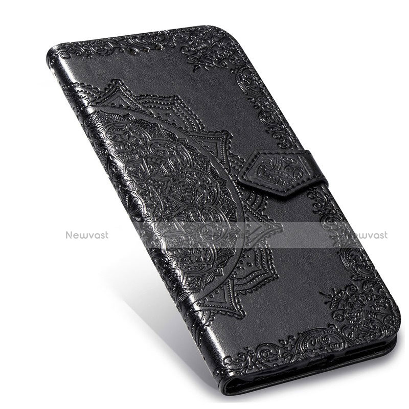 Leather Case Stands Flip Cover L02 Holder for Xiaomi Mi Note 10 Lite Black