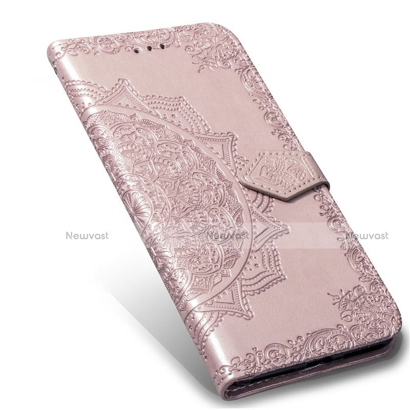 Leather Case Stands Flip Cover L02 Holder for Xiaomi Mi Note 10 Lite Rose Gold