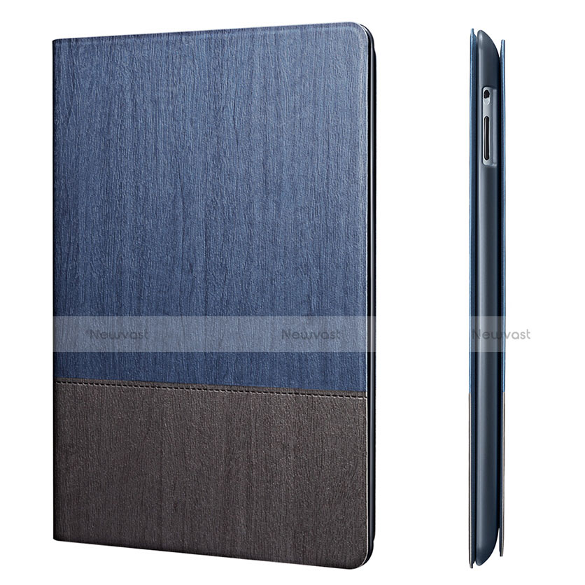 Leather Case Stands Flip Cover L03 for Apple iPad 4 Blue