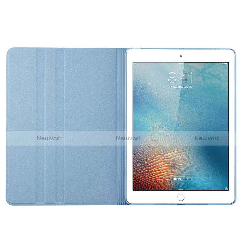 Leather Case Stands Flip Cover L03 for Apple iPad Mini 3 Sky Blue