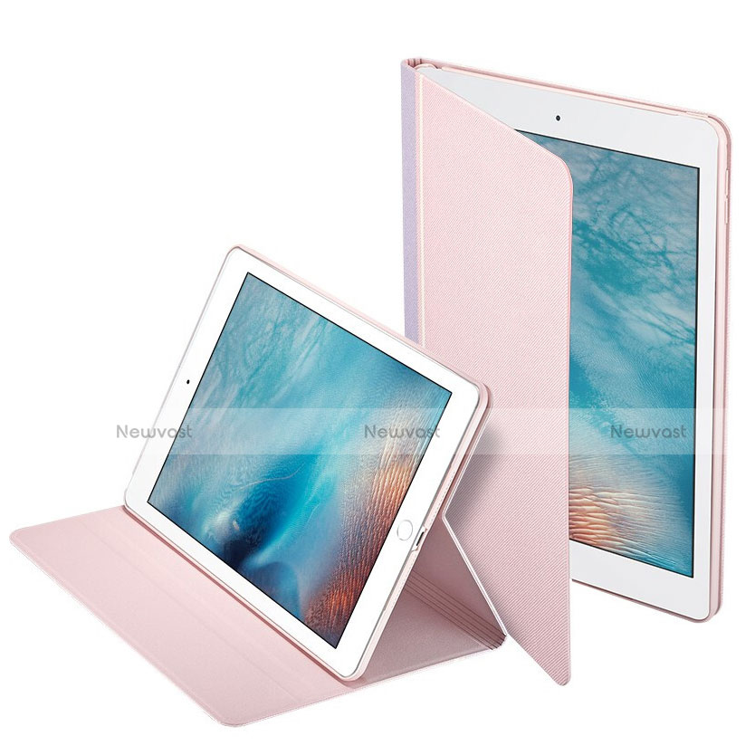 Leather Case Stands Flip Cover L03 for Apple iPad Mini 4 Pink