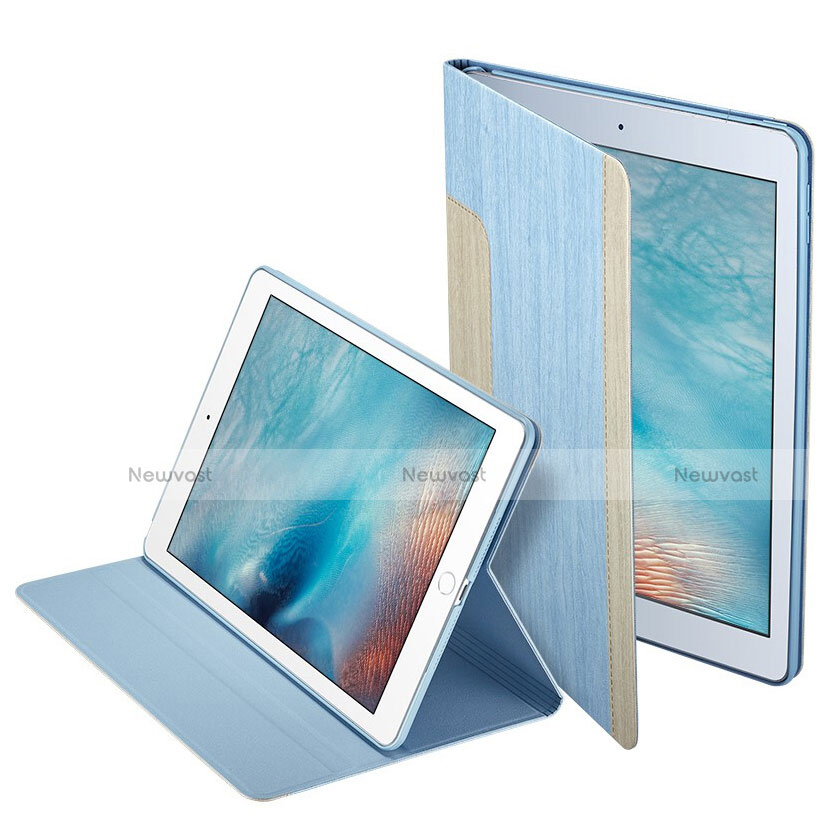 Leather Case Stands Flip Cover L03 for Apple iPad Mini 4 Sky Blue