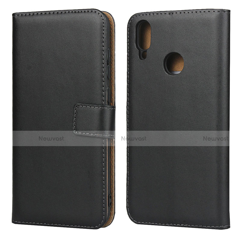 Leather Case Stands Flip Cover L03 for Huawei Enjoy 9 Black