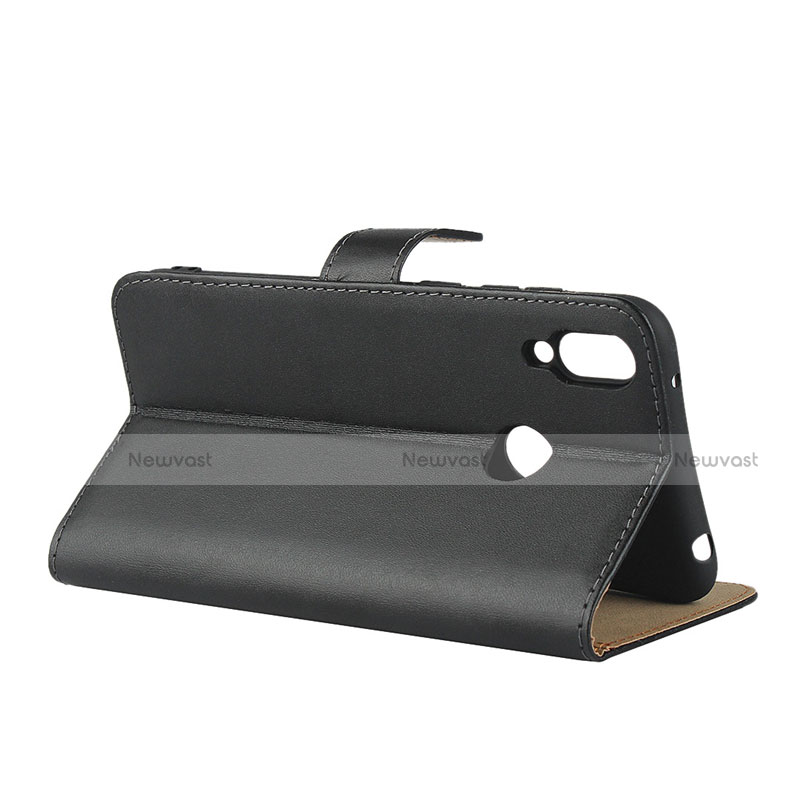 Leather Case Stands Flip Cover L03 for Huawei Enjoy 9 Black