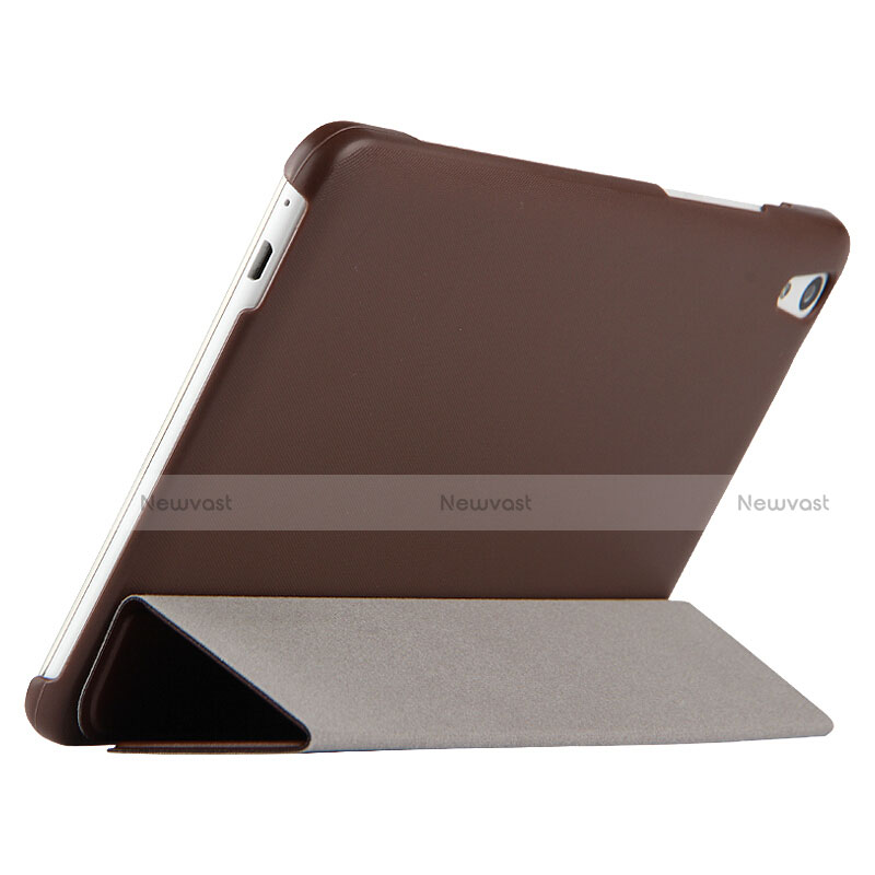 Leather Case Stands Flip Cover L03 for Huawei Honor Pad 2 Brown