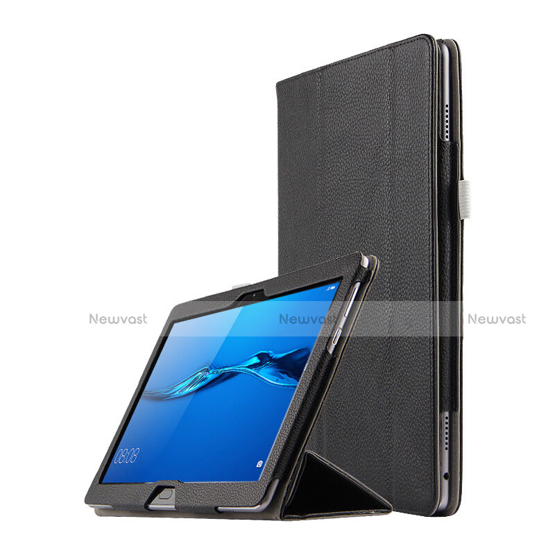Leather Case Stands Flip Cover L03 for Huawei MediaPad M3 Lite 10.1 BAH-W09 Black