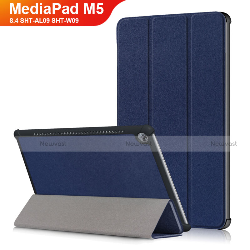 Leather Case Stands Flip Cover L03 for Huawei MediaPad M5 8.4 SHT-AL09 SHT-W09 Blue