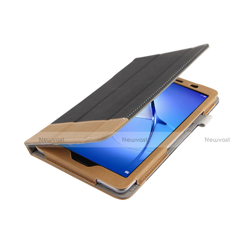 Leather Case Stands Flip Cover L03 for Huawei MediaPad T3 8.0 KOB-W09 KOB-L09 Black