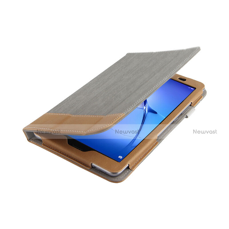 Leather Case Stands Flip Cover L03 for Huawei MediaPad T3 8.0 KOB-W09 KOB-L09 Gray