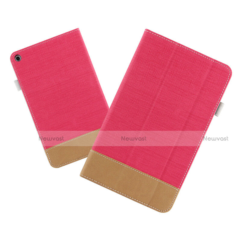 Leather Case Stands Flip Cover L03 for Huawei MediaPad T3 8.0 KOB-W09 KOB-L09 Red