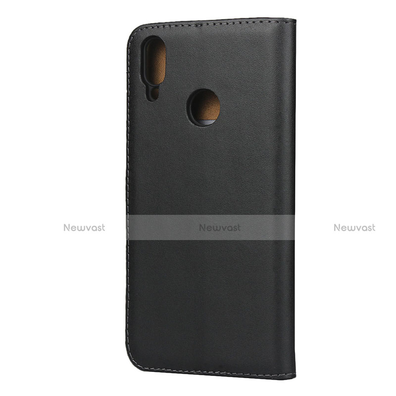 Leather Case Stands Flip Cover L03 for Huawei Y7 (2019) Black