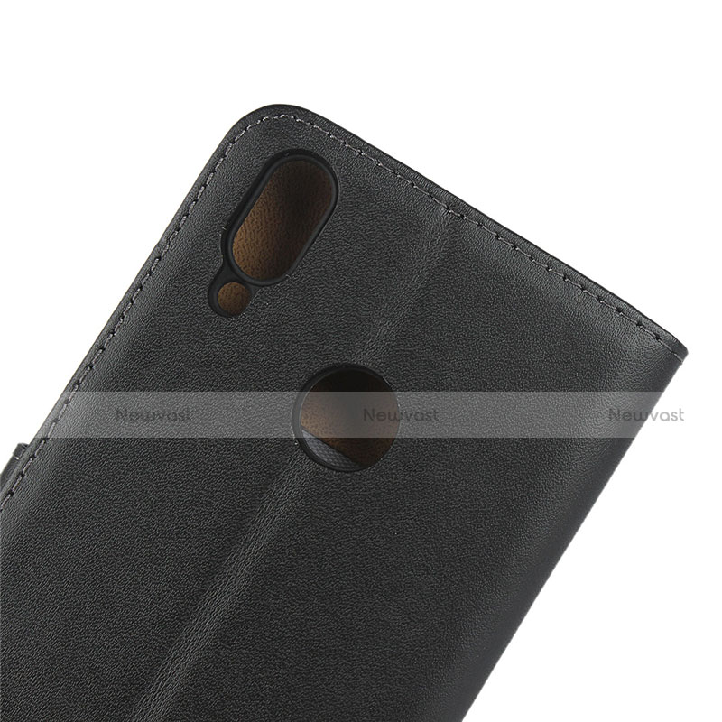 Leather Case Stands Flip Cover L03 for Huawei Y7 Pro (2019) Black