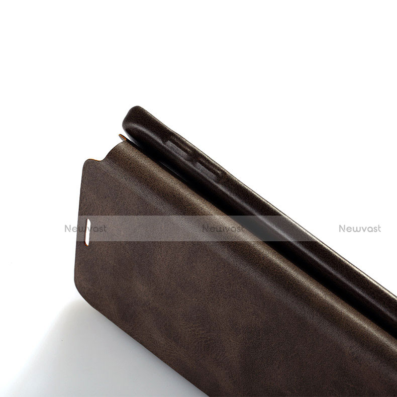 Leather Case Stands Flip Cover L03 for Samsung Galaxy Note 5 N9200 N920 N920F Brown