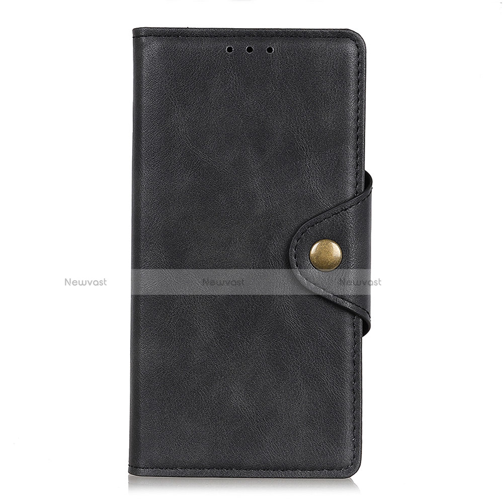 Leather Case Stands Flip Cover L03 Holder for Alcatel 1C (2019) Black