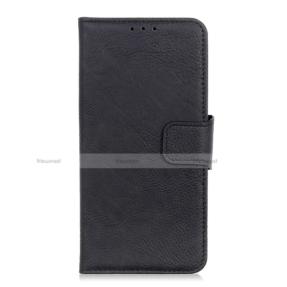 Leather Case Stands Flip Cover L03 Holder for Alcatel 3 (2019) Black