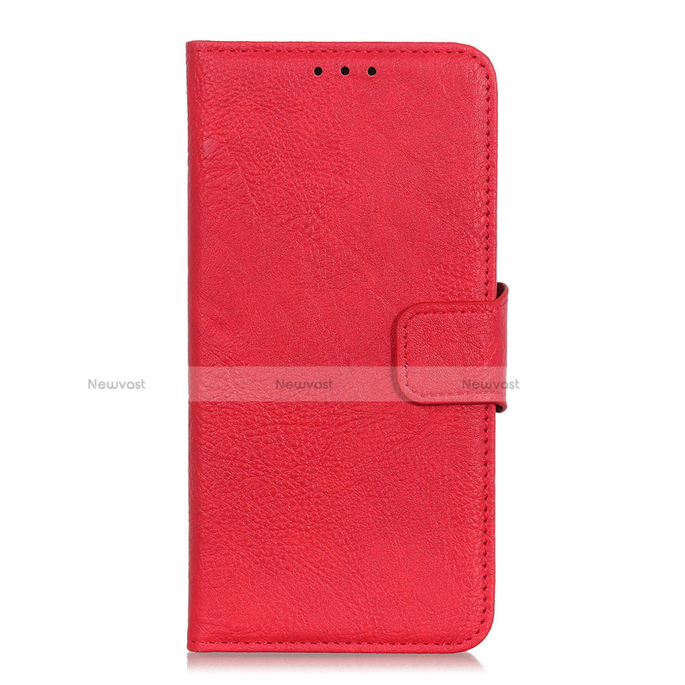 Leather Case Stands Flip Cover L03 Holder for Alcatel 3L Red