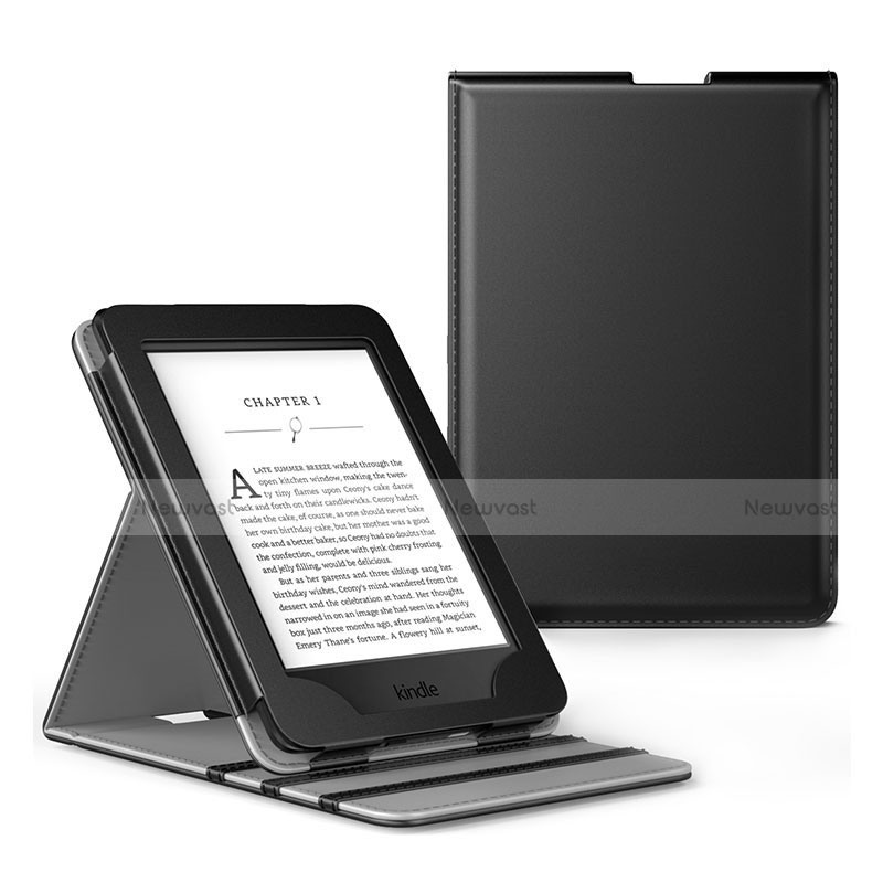 Leather Case Stands Flip Cover L03 Holder for Amazon Kindle Paperwhite 6 inch Black