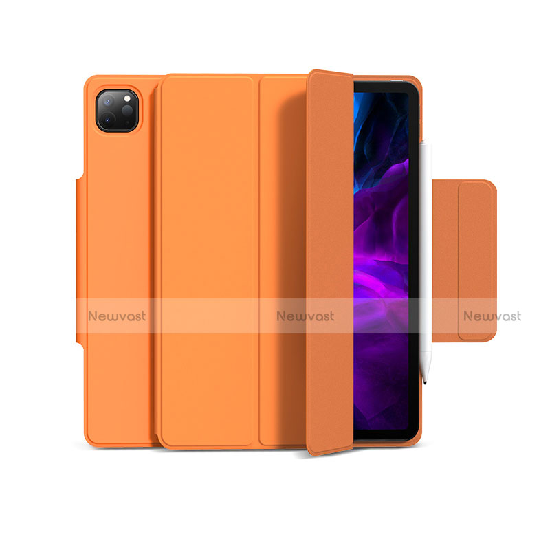 Leather Case Stands Flip Cover L03 Holder for Apple iPad Pro 12.9 (2020) Orange