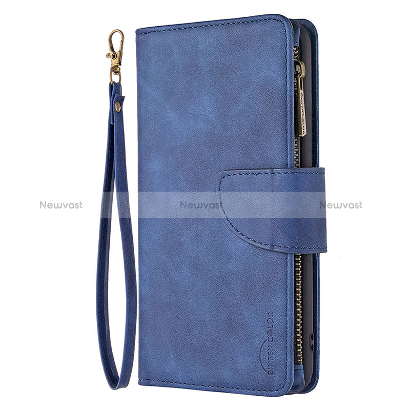 Leather Case Stands Flip Cover L03 Holder for Apple iPhone 14 Pro Max Blue