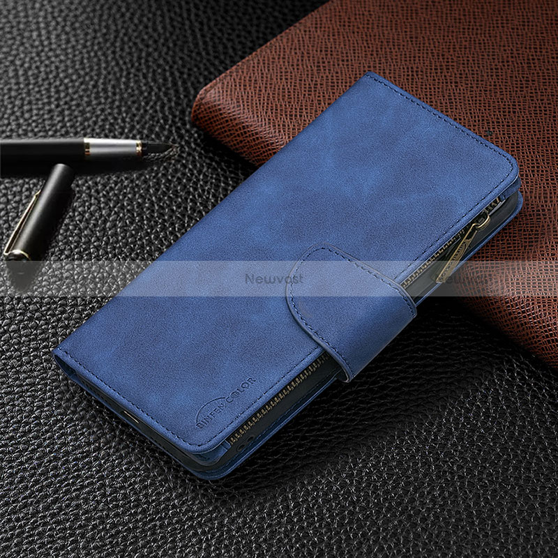 Leather Case Stands Flip Cover L03 Holder for Apple iPhone 14 Pro Max Blue