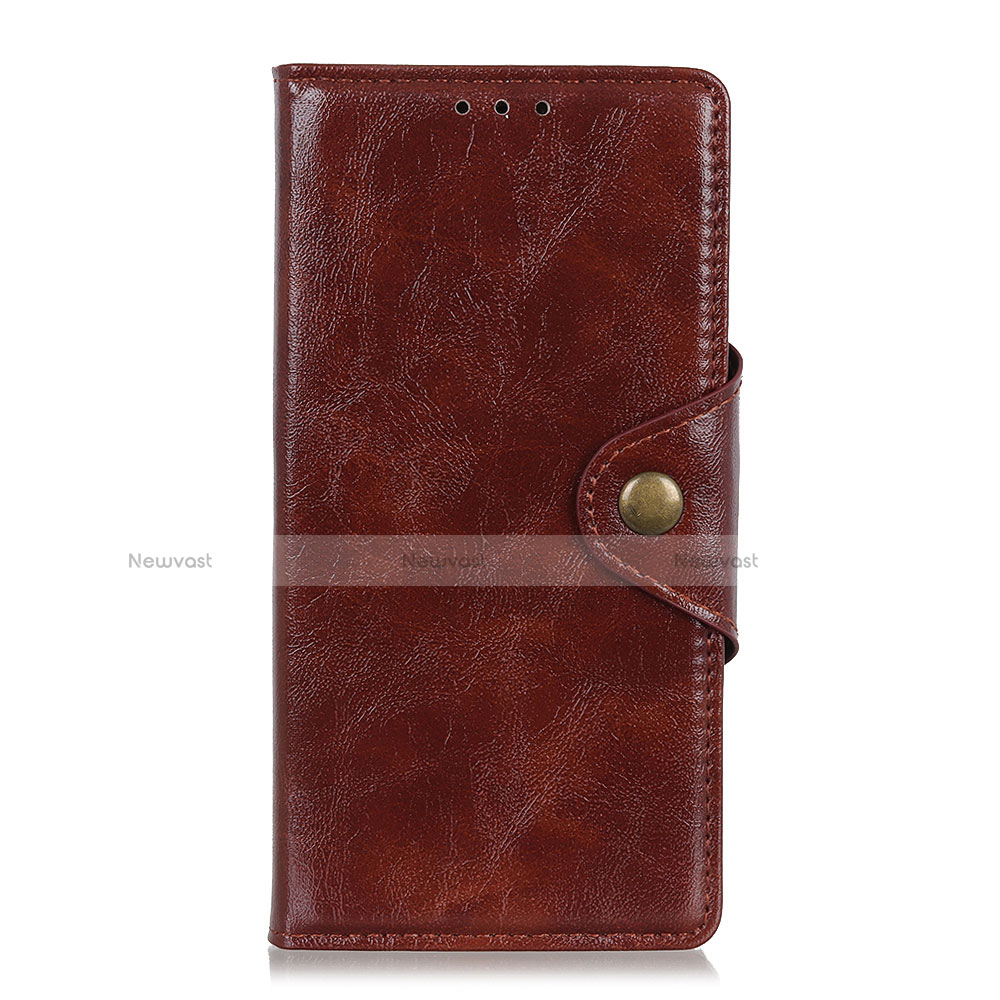 Leather Case Stands Flip Cover L03 Holder for BQ Vsmart Active 1 Brown