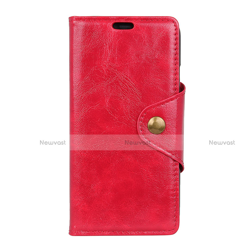 Leather Case Stands Flip Cover L03 Holder for HTC U12 Life Red