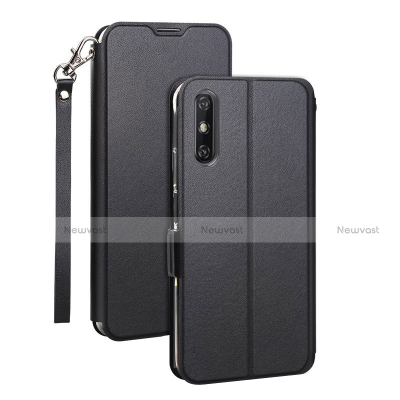 Leather Case Stands Flip Cover L03 Holder for Huawei Enjoy 10e Black