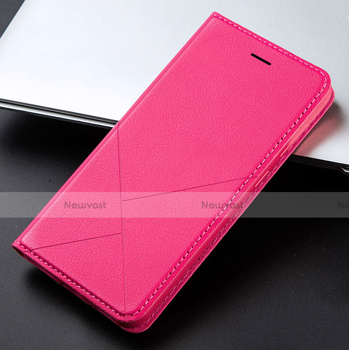 Leather Case Stands Flip Cover L03 Holder for Huawei Honor 9X Hot Pink