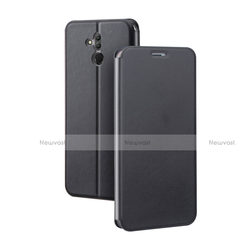 Leather Case Stands Flip Cover L03 Holder for Huawei Mate 20 Lite Black