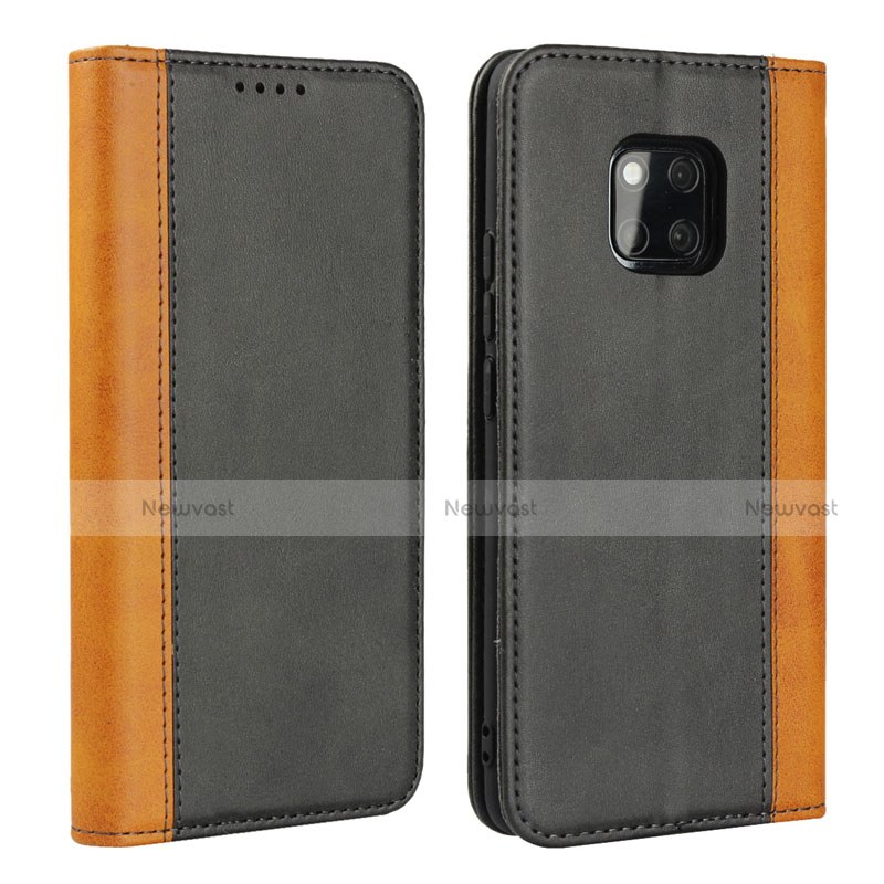 Leather Case Stands Flip Cover L03 Holder for Huawei Mate 20 Pro Gray