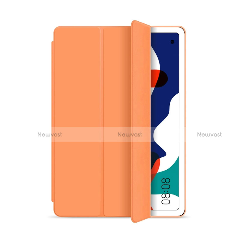 Leather Case Stands Flip Cover L03 Holder for Huawei MatePad Orange