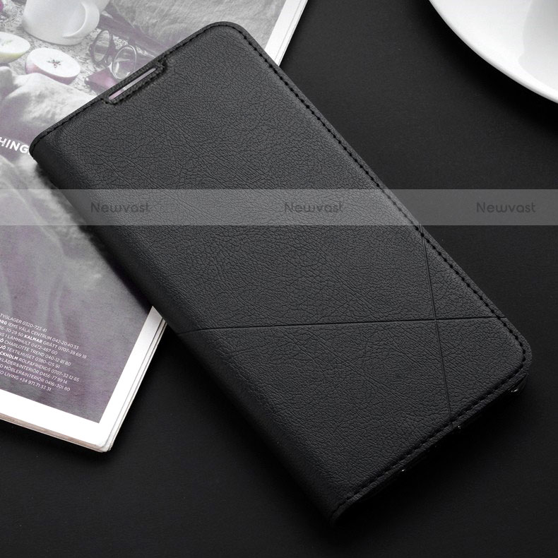 Leather Case Stands Flip Cover L03 Holder for Huawei P Smart (2019) Black