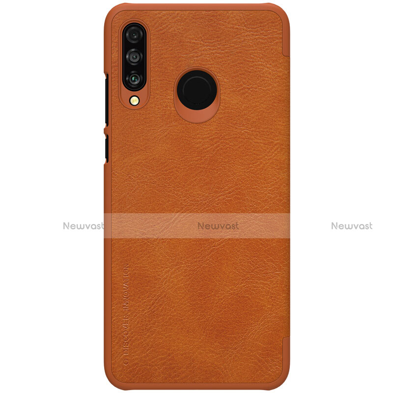 Leather Case Stands Flip Cover L03 Holder for Huawei P30 Lite